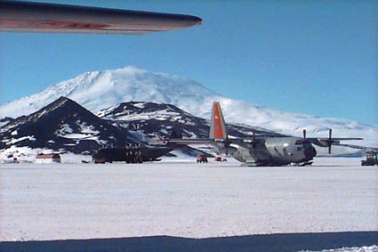 Ampair wind turbines being unloaded in the Antarctic