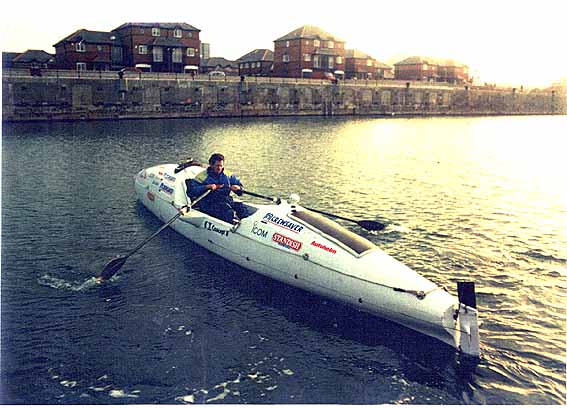 Ampair heavy duty flexible solar panel in use on a successful solo trans-Atlantic row