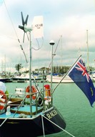Aquair hybrid wind & water micro turbine on a Nicholson 50 racing yacht